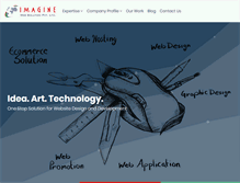 Tablet Screenshot of imaginewebsolution.com